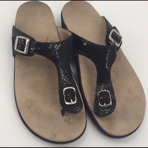 SAS Sanibel Thong Tripad Snake Black Sandals 11